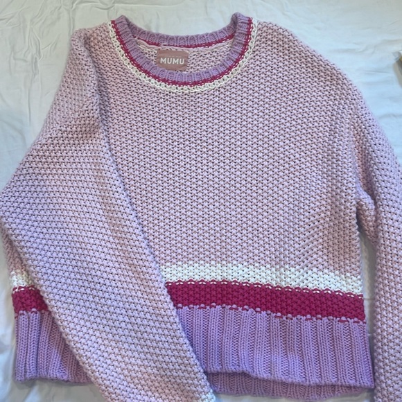 Show Me Your MuMu knit sweater size XS Color:Pink/Multi - Picture 2 of 2